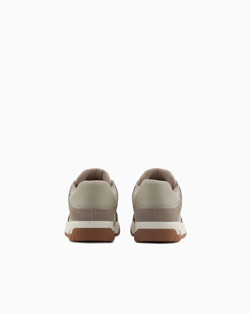 Oversized sneakers with contrasting inserts