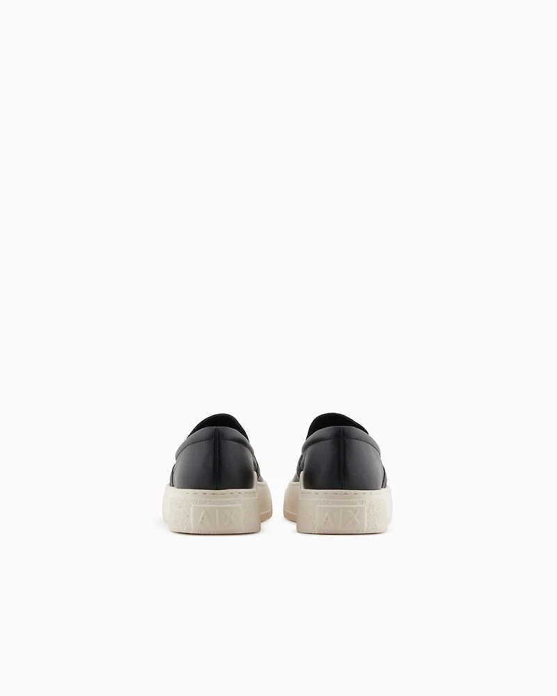 Smooth leather slip on
