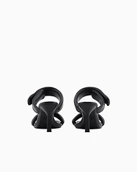 Heeled sandals with two straps