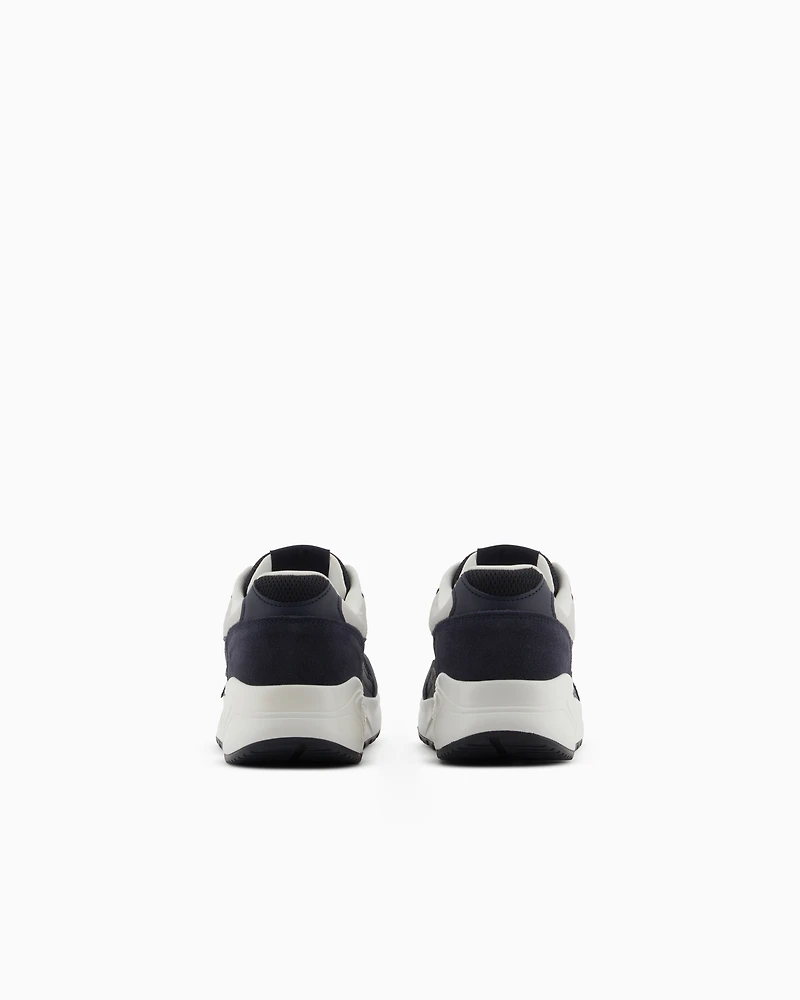 Armani Exchange - Oversized sneakers with contrasting inserts, Man, Black, Size: