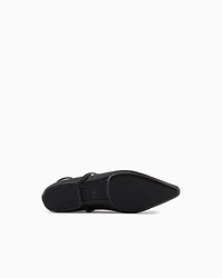 Armani Exchange - Pointed toe ballerinas with two straps, Woman, Black, Size: