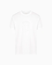Regular fit T-shirt with golden rhinestones