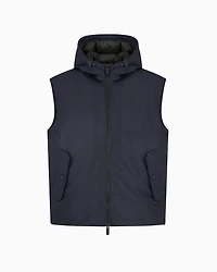 Armani Exchange - Sleeveless jacket with hood, Man, Navy Blue, Size: