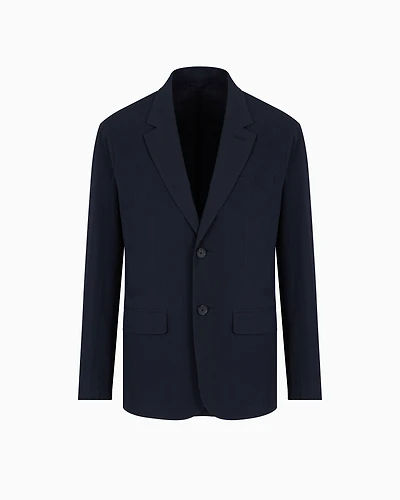 Single-breasted stretch cotton jacket