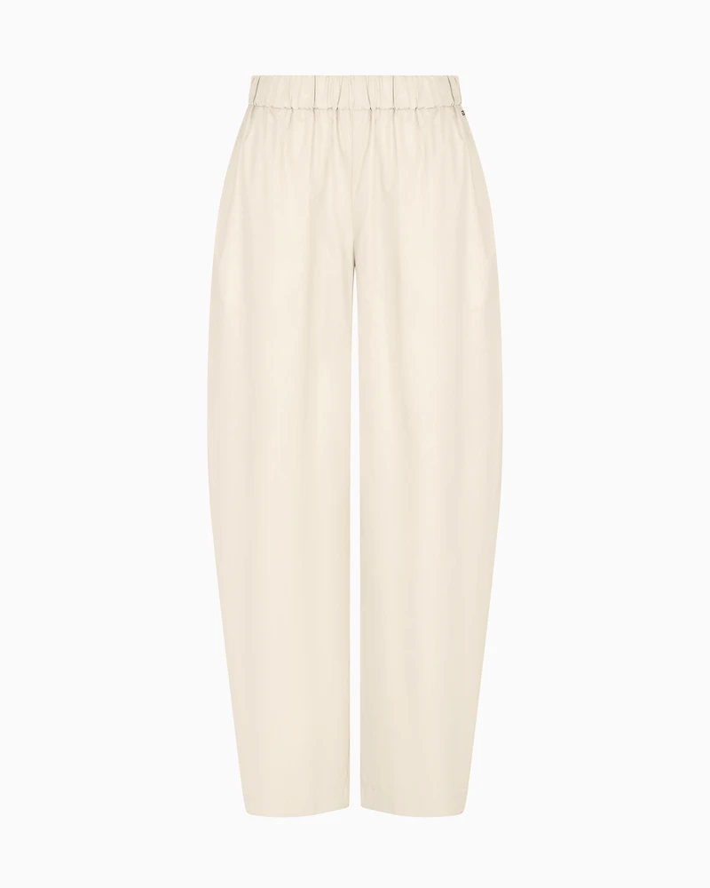 Oval leg cotton trousers