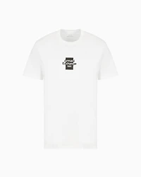Armani Exchange - Regular fit cotton T-shirt with logo, Man, White, Size: