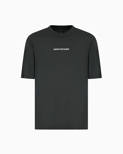 Regular fit T-shirt with logo print on front and back