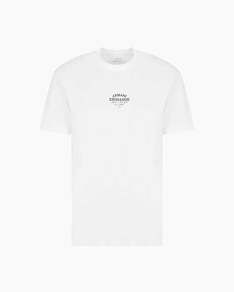 Armani Exchange - Regular fit cotton T-shirt with logo, Man, White, Size: