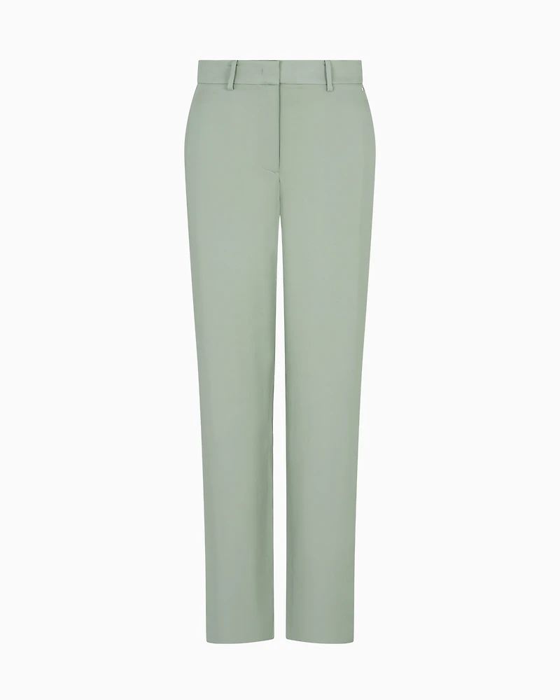 Straight viscose trousers