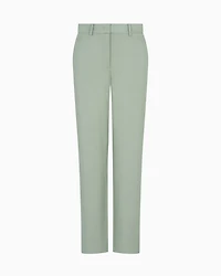 Straight viscose trousers