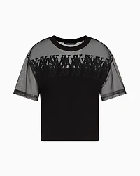 T-shirt with transparent insert