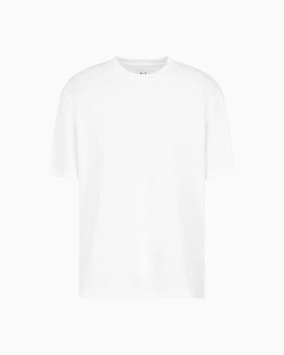 Regular fit cotton T-shirt with tone-on-tone allover logo