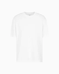 Regular fit cotton T-shirt with tone-on-tone allover logo