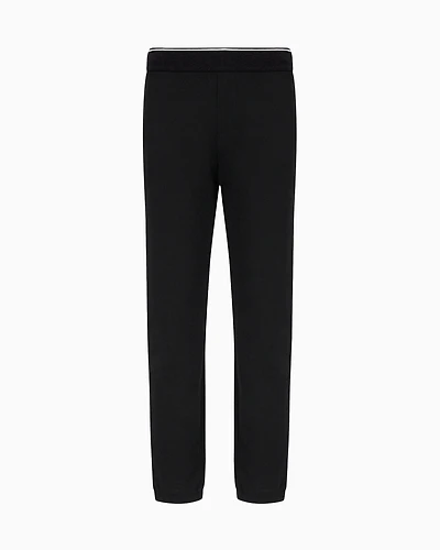 Soft yarn jogger pants with logo