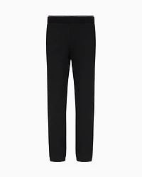 Soft yarn jogger pants with logo