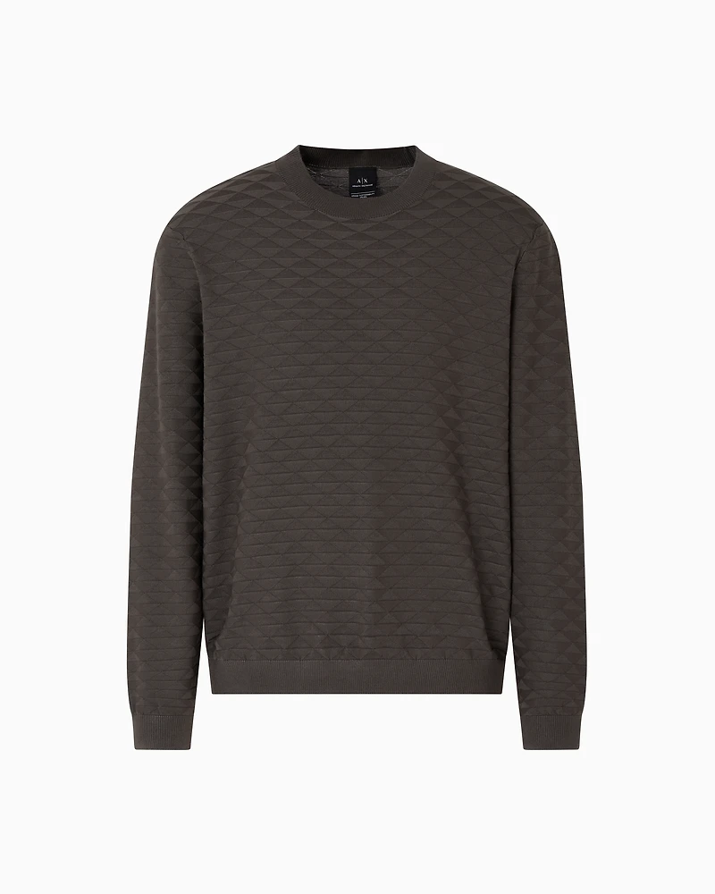 Striped viscose blend sweater