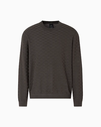 Striped viscose blend sweater