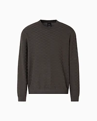 Striped viscose blend sweater