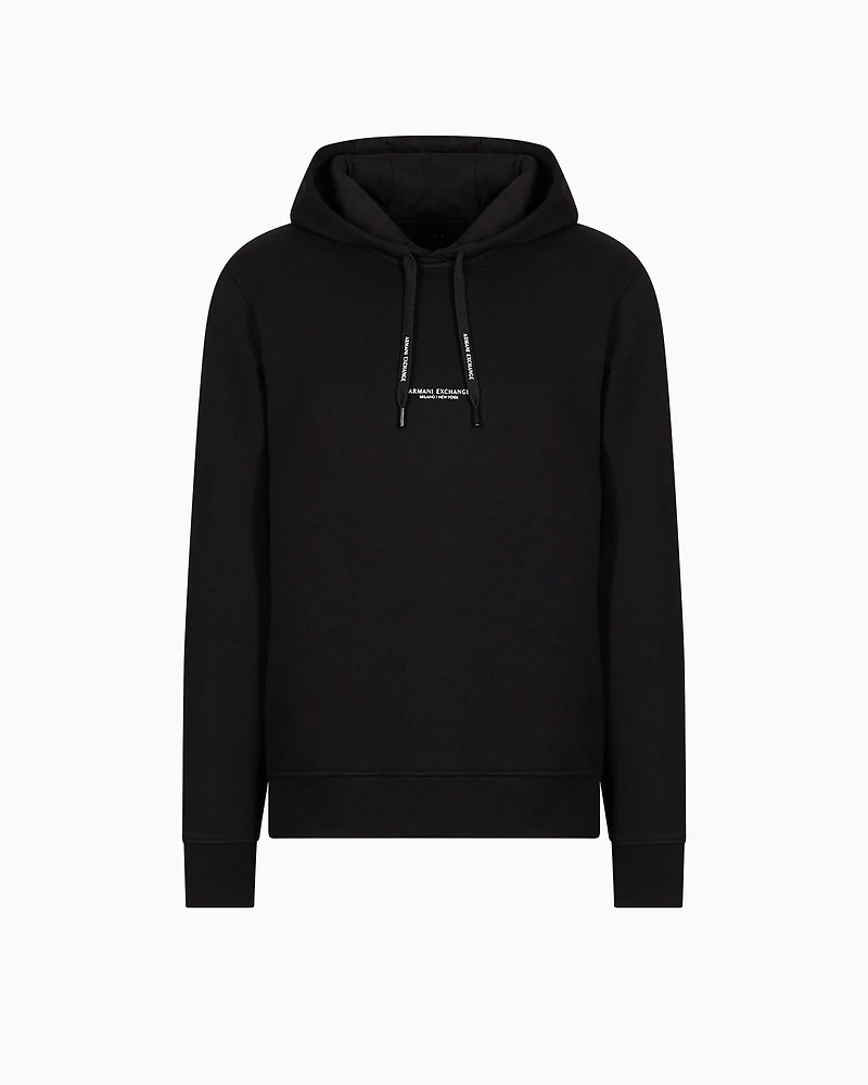 French Terry Cotton Hoodie with Logo