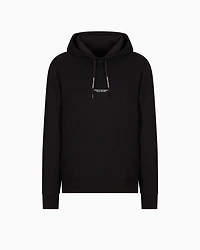 French Terry Cotton Hoodie with Logo