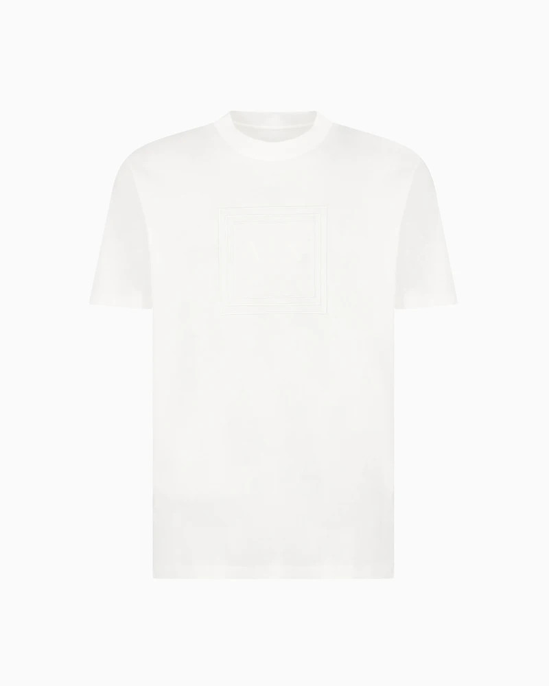 Regular fit mercerised cotton T-shirt