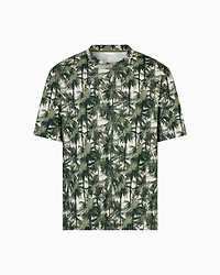 Regular fit palm tree patterned t-shirt