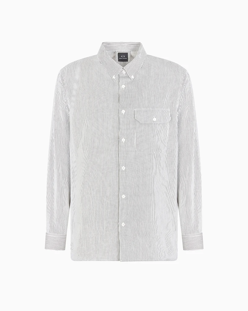 Regular fit button down striped shirt