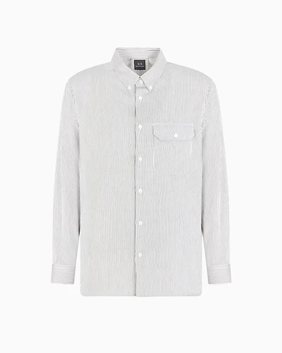 Regular fit button down striped shirt