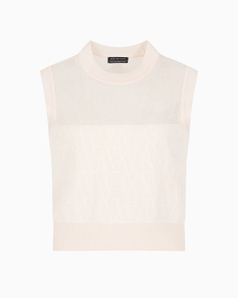 Openwork knit top