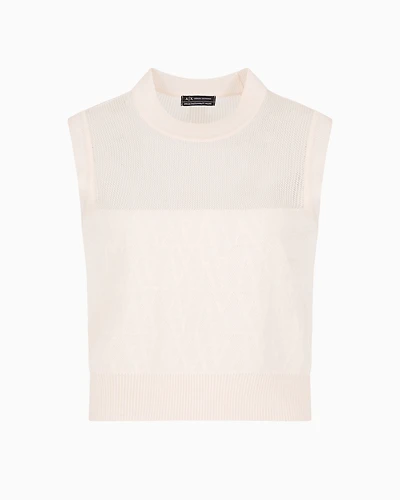 Openwork knit top