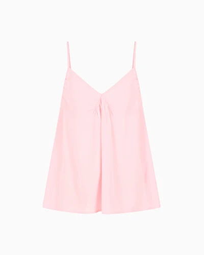 Viscose crepe top with tie