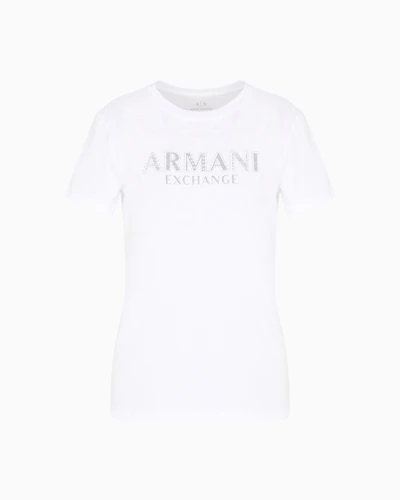 Regular fit T-shirt with metal logo