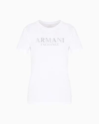 Regular fit T-shirt with metal logo