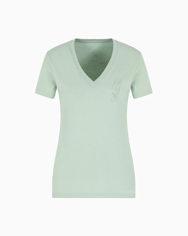 Regular fit T-shirt with V-neck