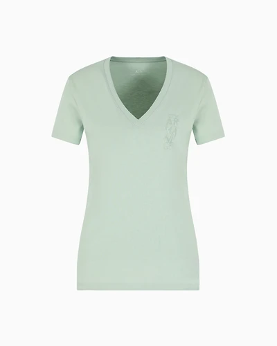 Regular fit T-shirt with V-neck