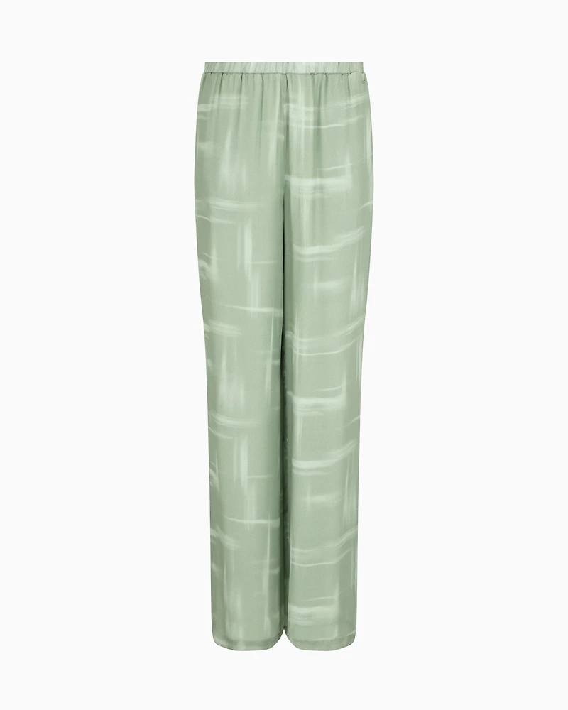 Oversized trousers abstract patterned fabric