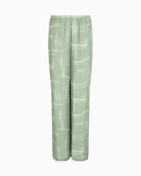 Oversized trousers abstract patterned fabric