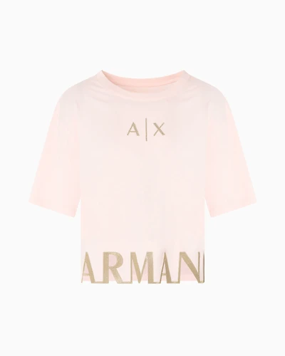 Cropped T-shirt with logo profile