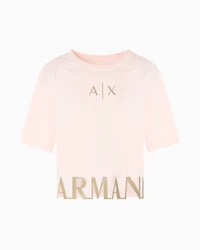 Cropped T-shirt with logo profile