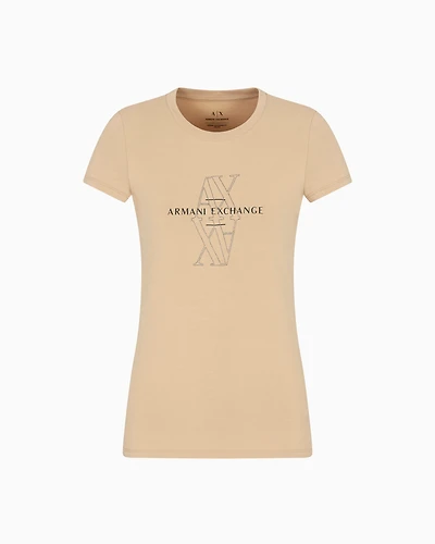 Slim fit T-shirt with embroidered logo