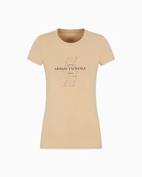 Slim fit T-shirt with embroidered logo