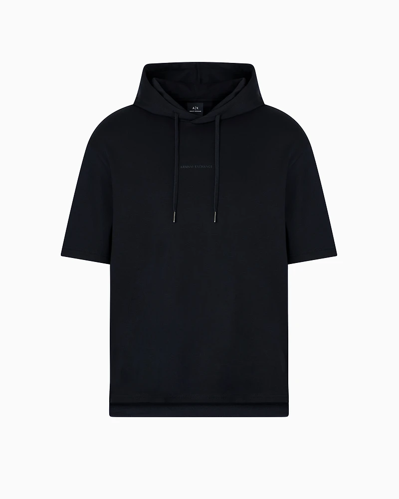 Short-sleeved sweatshirt with logo