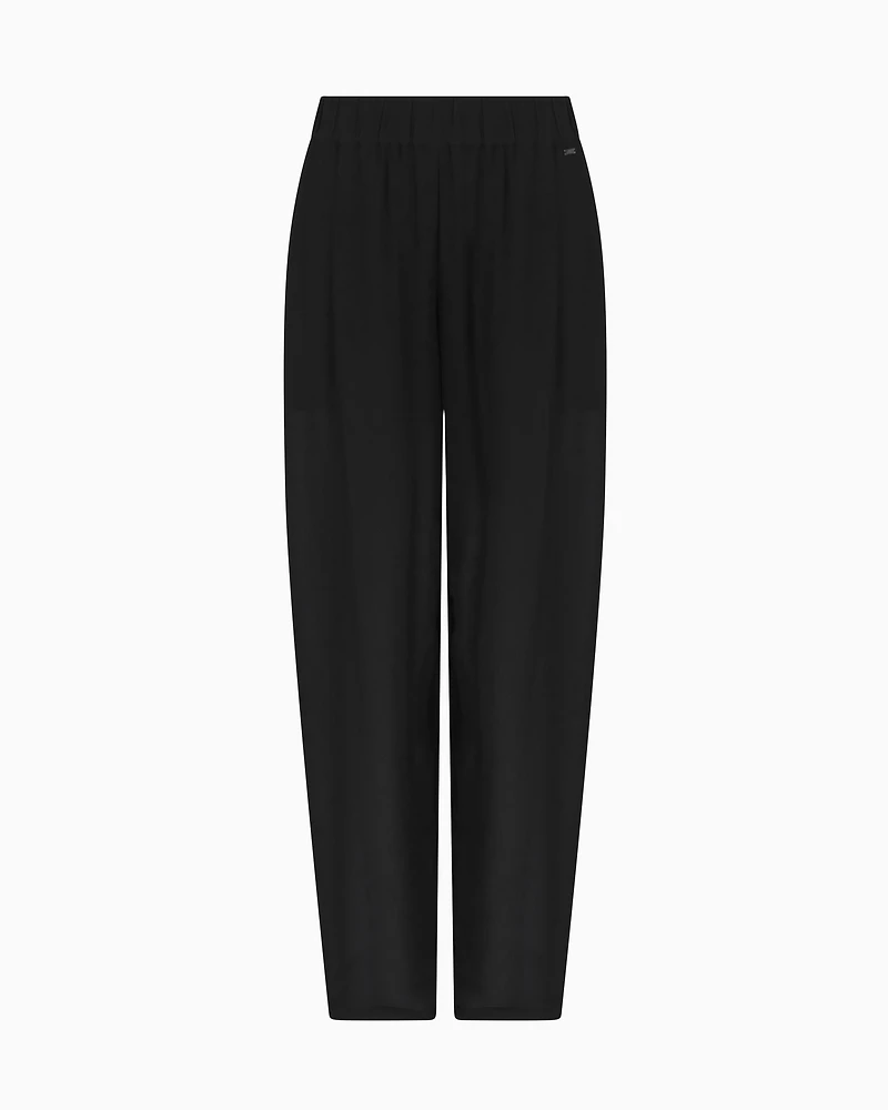 Wide viscose trousers