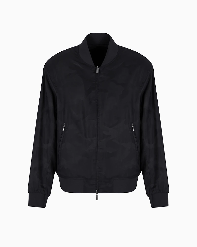 Lyocell bomber jacket with zip