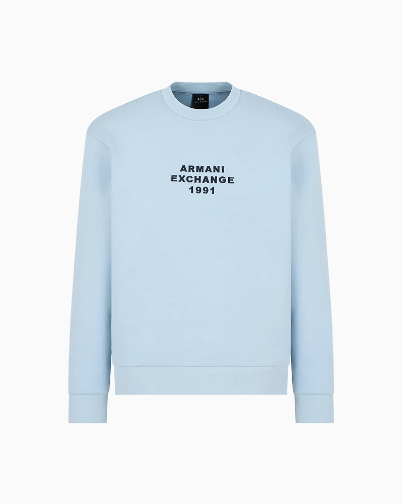 Crewneck sweatshirt bonded stretch fabric