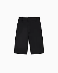 Armani Exchange - Cotton twill Bermuda shorts, Man, Black, Size: