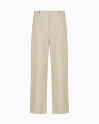 Oversized cotton twill trousers