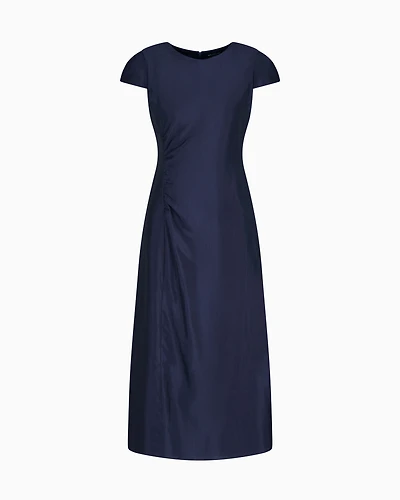 Longuette dress with slit