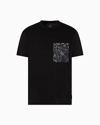 Regular fit T-shirt with patterned pocket