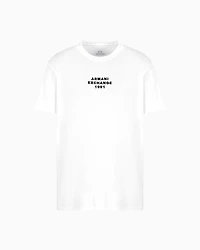 Armani Exchange - Regular fit T-shirt with logo lettering, Man, White, Size: